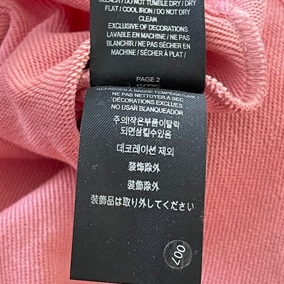 Burberry Rose Pink Cropped Sweatshirt(Brooch) L - Picture 11 of 13